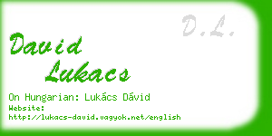 david lukacs business card